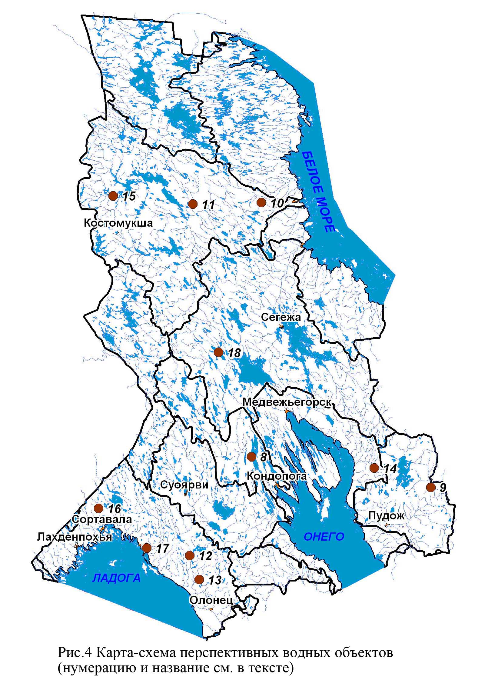 Гидрографическая карта карелии